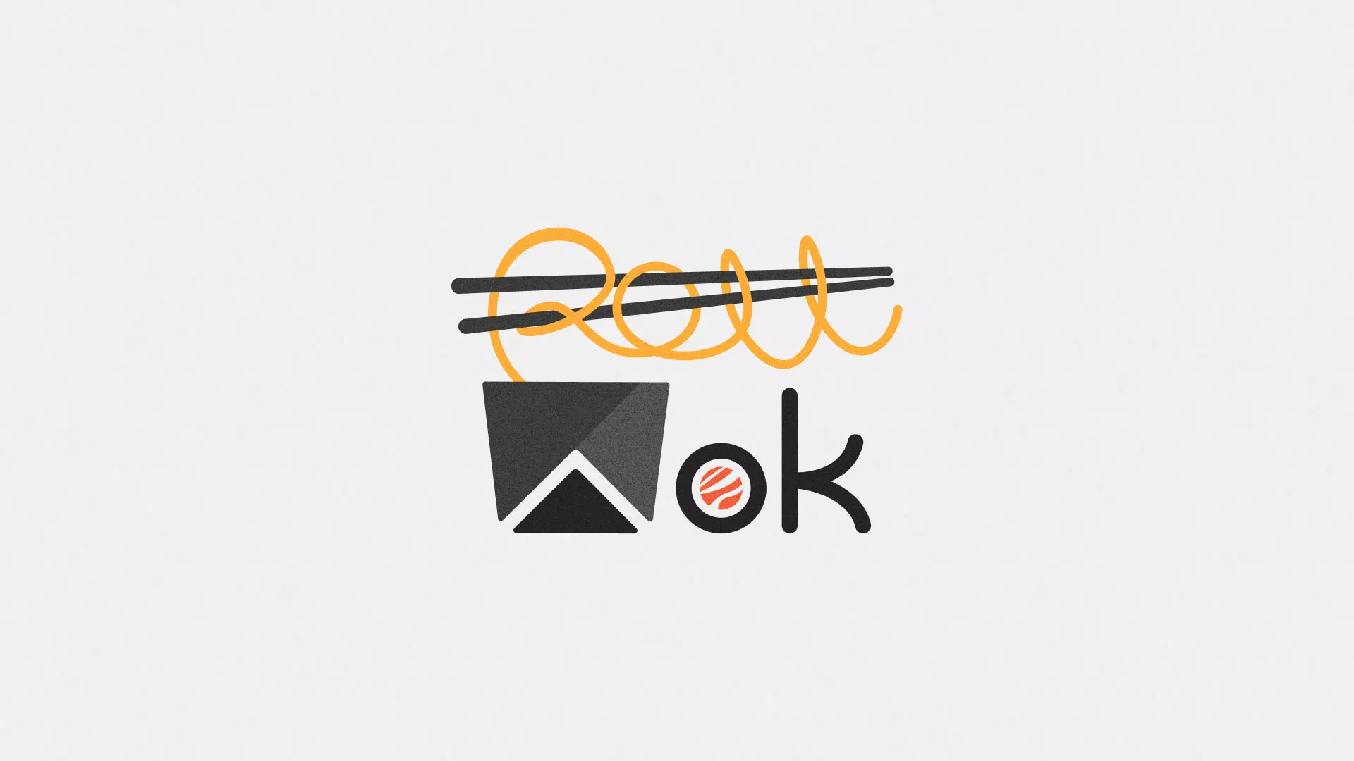 Разработка логотипа суши-бара «Roll Wok Club» в Знаменске